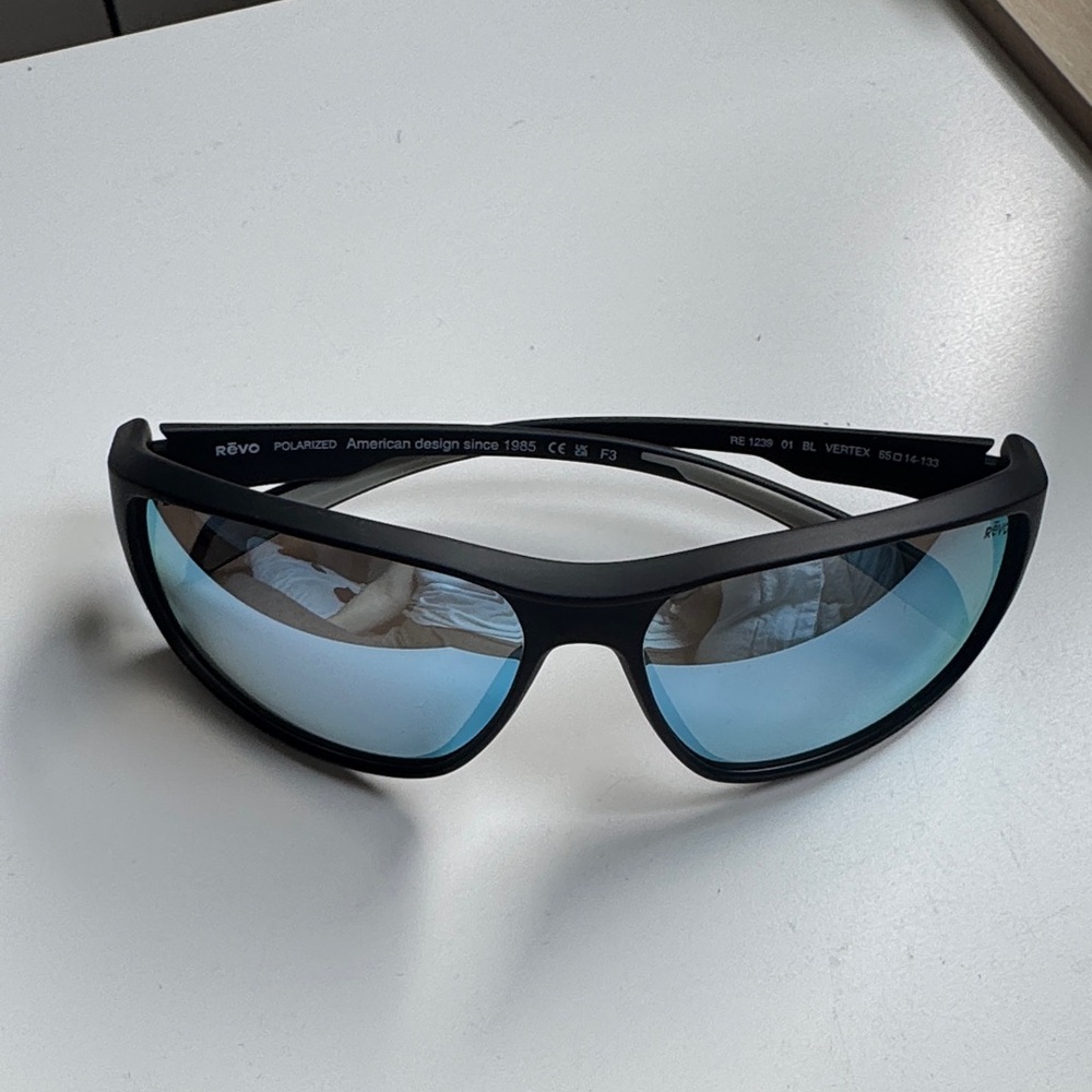 Revo Black Frame with Blue Lens Sunglasses